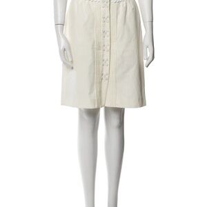 Viktor & Rolf Ivory Button-Front A-Line Skirt
